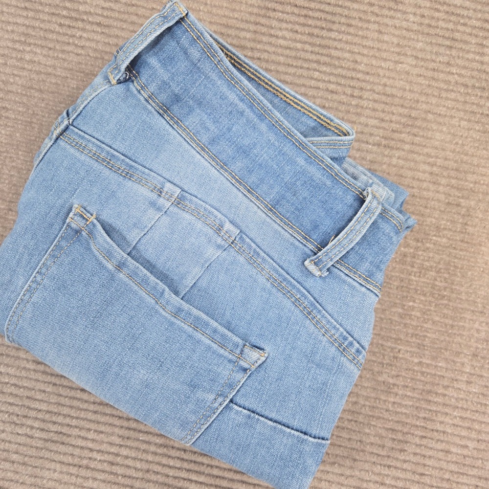 Sandpiper Womens 14 Blue Distressed High Rise Skinny Jeans